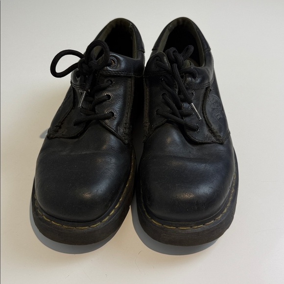 Dr Martens 8A17 Mens Black Leather Lace Up Casual Oxford Shoes SZ US 10 UK 9 - Picture 3 of 7